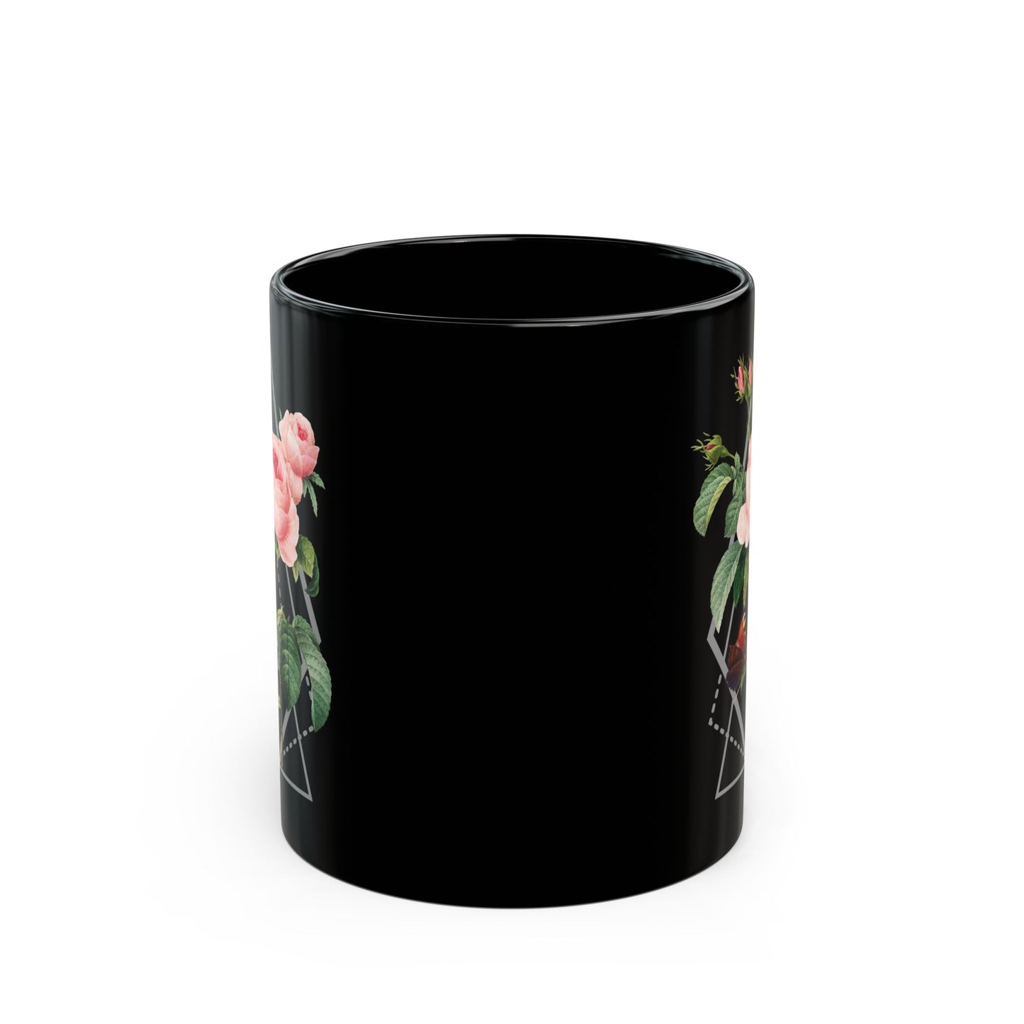 Boho Floral Coffee Mug - Hand-Painted Ceramic Cup, Cute Bohemian Design