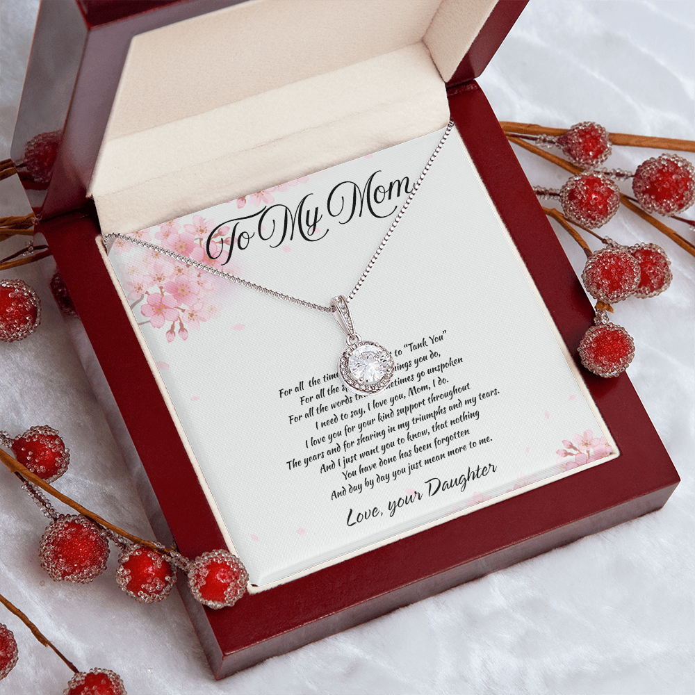 Mom Necklace from Daughter – Beautiful Love Message Gift | Sentimental Jewelry to Express Your Love and Gratitude