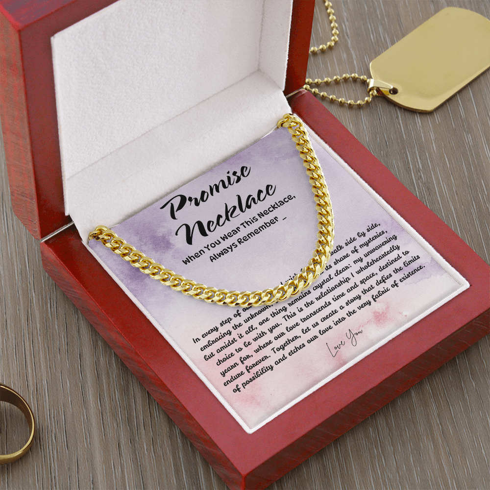 Men's Necklace Gift with Love Message from Girlfriend/Wife