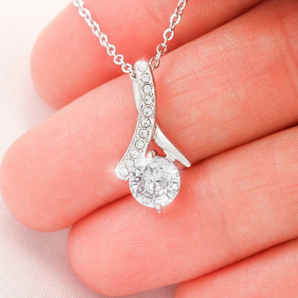 To My Beautiful Wife – Alluring Beauty Necklace with Romantic Love Message | Perfect Anniversary or Birthday Gift