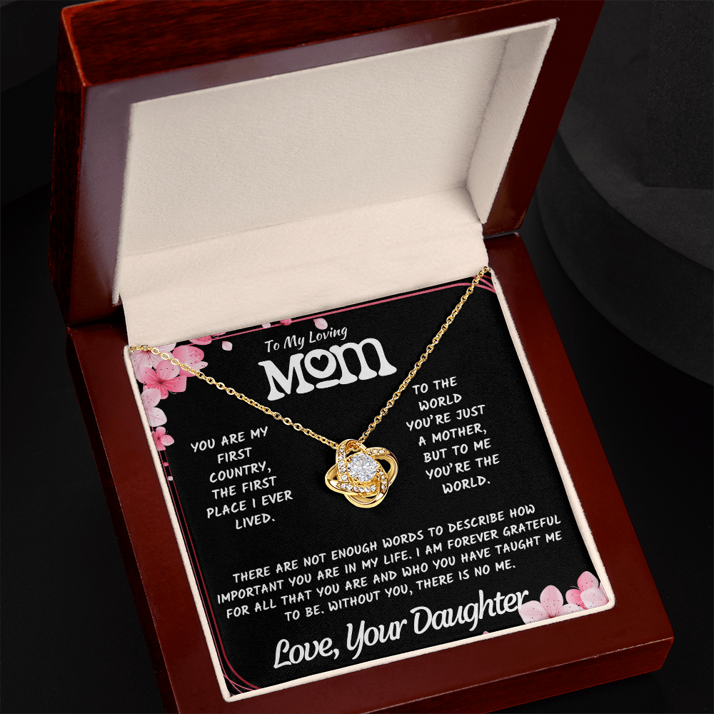 To My Mother Necklace from Daughter – Elegant Jewelry Gift with Heartfelt Love Message Card
