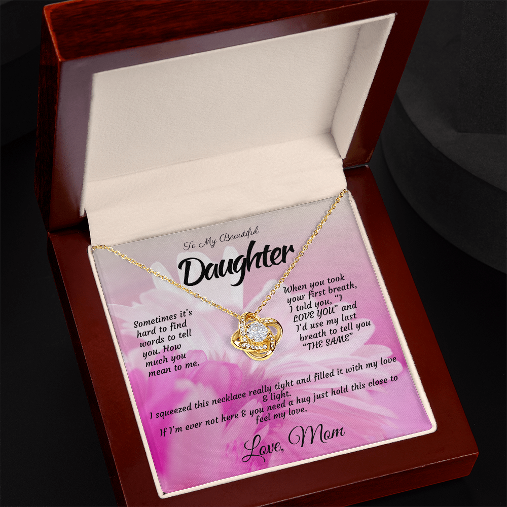 To My Daughter – Elegant Necklace with Inspirational Love Message | Perfect Gift for Any Occasion