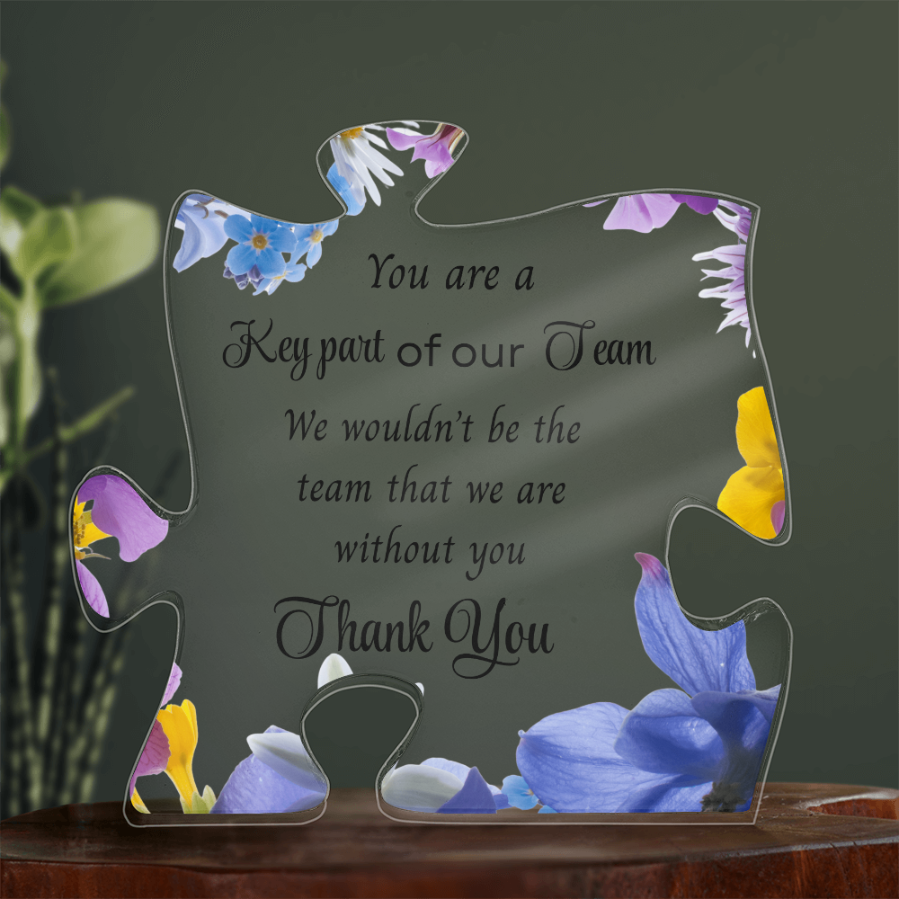 Corporate Team Gift with Motivational Message – Inspire Hard Work and Positivity | Printed Acrylic Puzzle Plaque