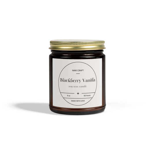 Blackberry Vanilla Scented Candles, Aromatherapy, Home Fragrance, Gift for Her, Eco-Friendly Candles, Candle Set for Relaxation