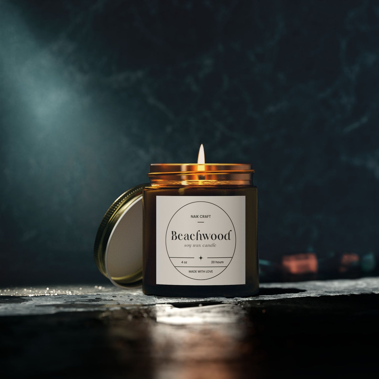 Relaxing Beachwood Scented Candles, Aromatherapy, Home Fragrance, Gift for Her, Eco-Friendly Candles, Candle Set for Relaxation