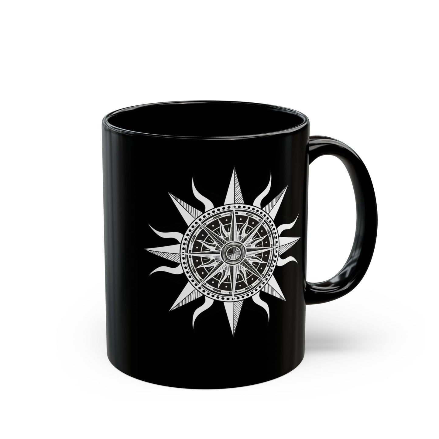 Minimalist Boho Mug - Abstract Design, Modern Ceramic Tea Cup