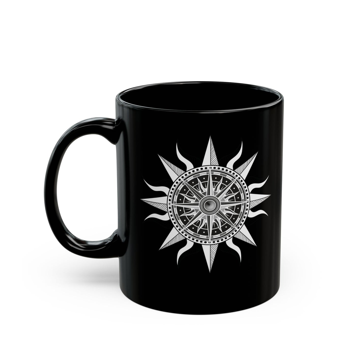 Minimalist Boho Mug - Abstract Design, Modern Ceramic Tea Cup
