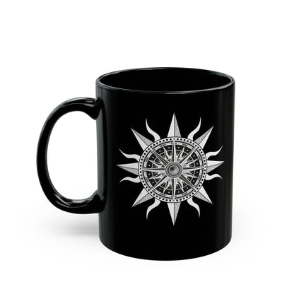 Minimalist Boho Mug - Abstract Design, Modern Ceramic Tea Cup