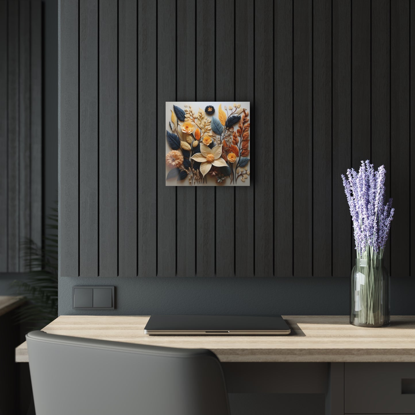 Elegant Floral Acrylic Print | Wall Art Decor | Modern Home Decor, Gift for Her, Nature-Inspired Art, Gallery Wall