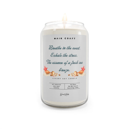 Calming Sea Breeze Candle, Aromatherapy Gift, Eco-Friendly, Home Decor, Relaxation, Gift for Her, Soy Wax Scented Candles