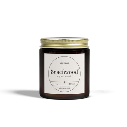 Relaxing Beachwood Scented Candles, Aromatherapy, Home Fragrance, Gift for Her, Eco-Friendly Candles, Candle Set for Relaxation