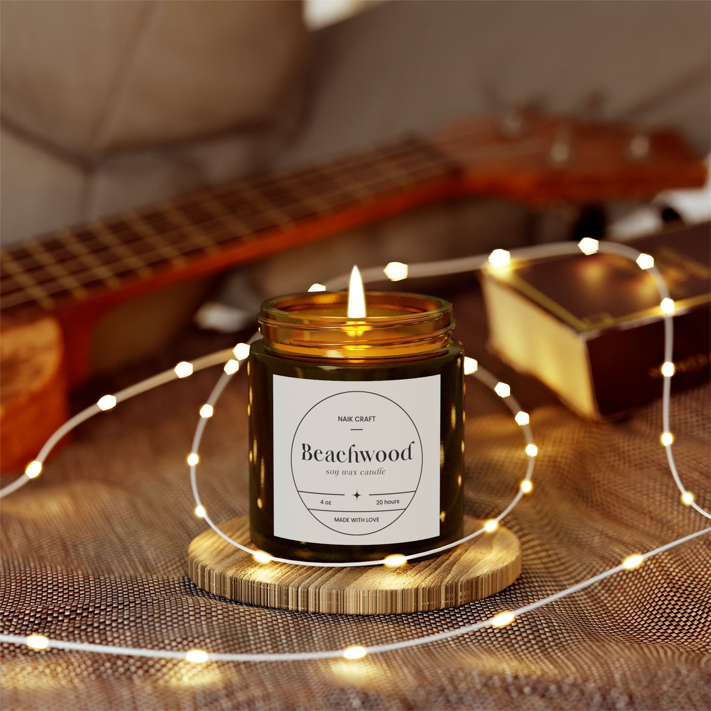 Relaxing Beachwood Scented Candles, Aromatherapy, Home Fragrance, Gift for Her, Eco-Friendly Candles, Candle Set for Relaxation