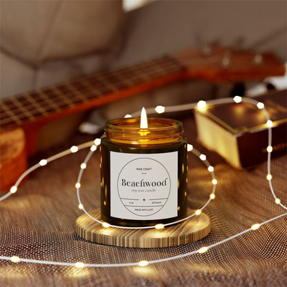 Relaxing Beachwood Scented Candles, Aromatherapy, Home Fragrance, Gift for Her, Eco-Friendly Candles, Candle Set for Relaxation
