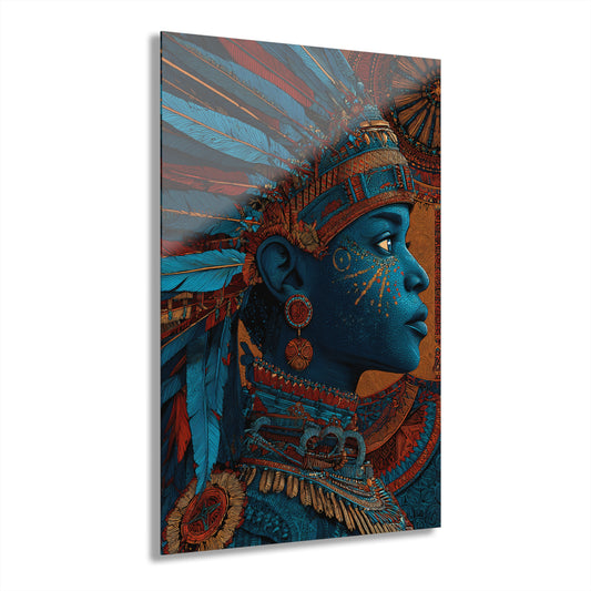 Vibrant Acrylic Wall Art for Home Decor, Bohemian Style Hanging Print, Unique Gift for Art Lovers, Tribal Decor, Colorful Accent Piece