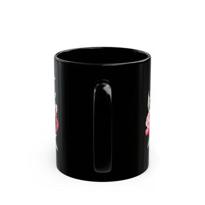 Boho Floral Coffee Mug - Hand-Painted Ceramic Cup, Cute Bohemian Design