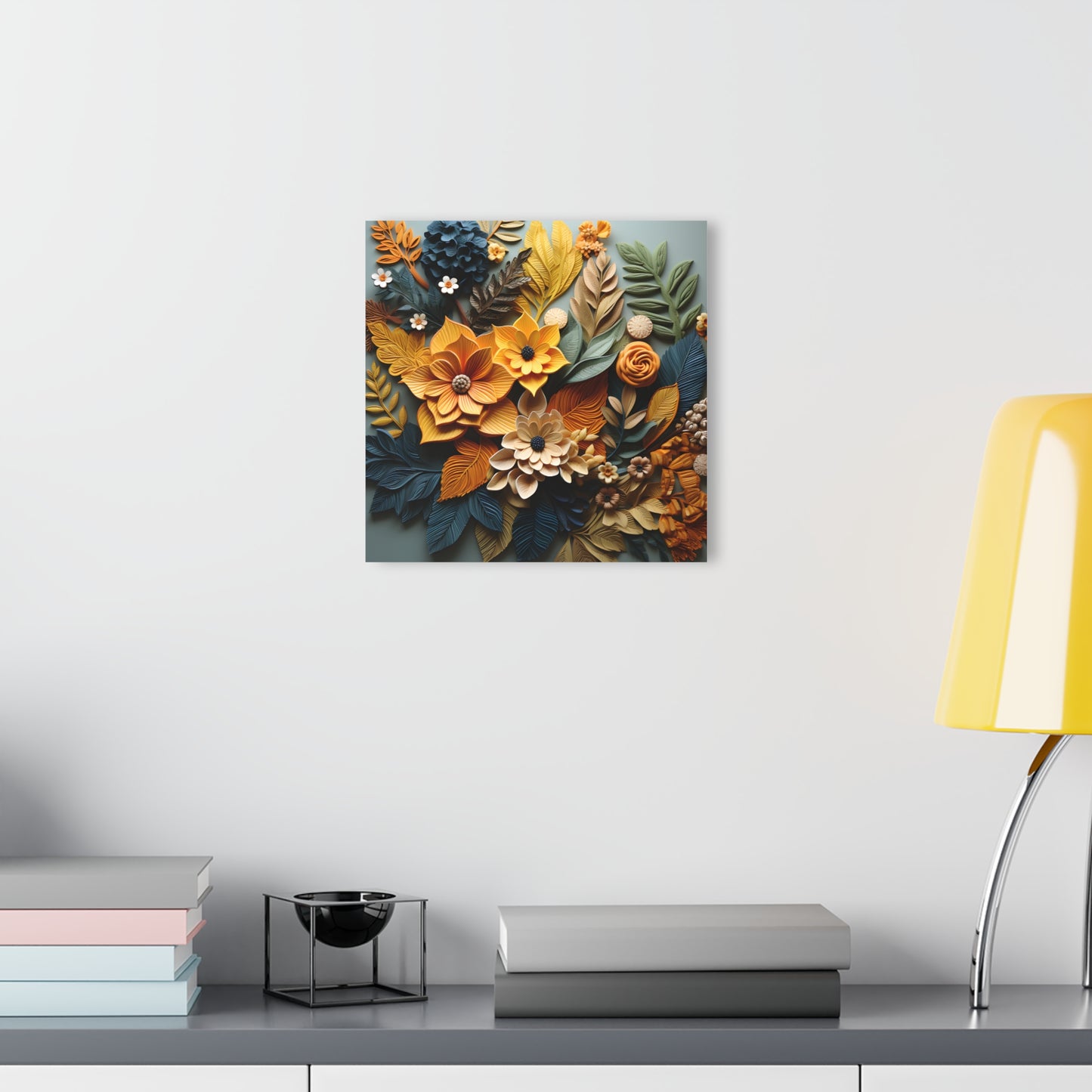 Floral Acrylic Wall Art, 3D Home Decor, Modern Wall Art, Nature-Inspired Art, Gift for Her, Interior Design
