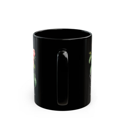 Boho Floral Coffee Mug - Hand-Painted Ceramic Cup, Cute Bohemian Design