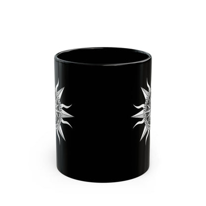 Minimalist Boho Mug - Abstract Design, Modern Ceramic Tea Cup