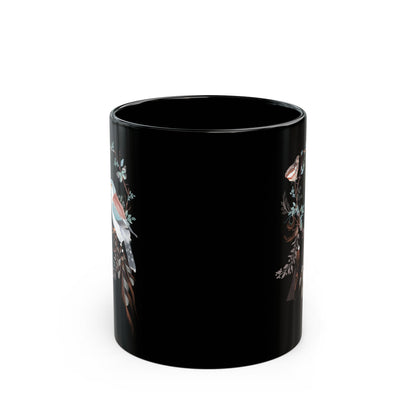 Bohemian Style Mug - Earthy Tones, Handcrafted Stoneware Coffee Cup