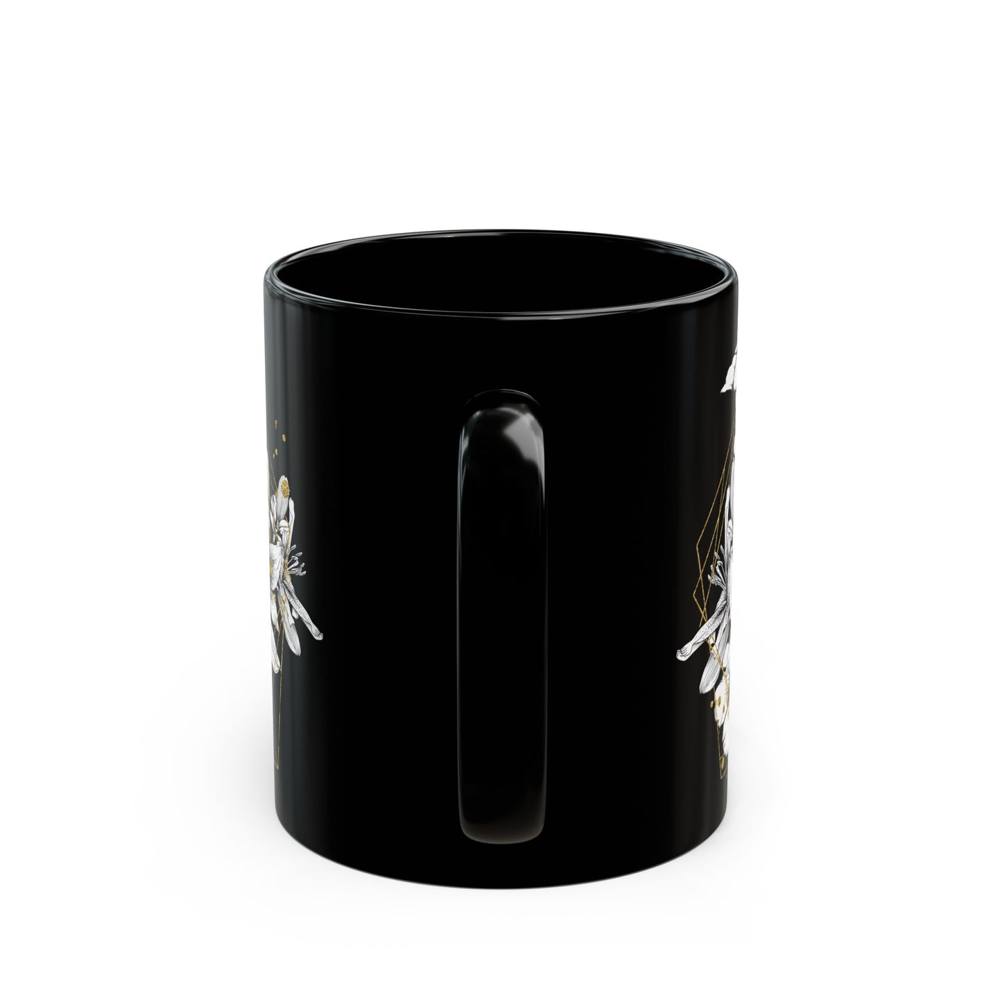 Boho Floral Coffee Mug - Hand-Painted Ceramic Cup, Cute Bohemian Design