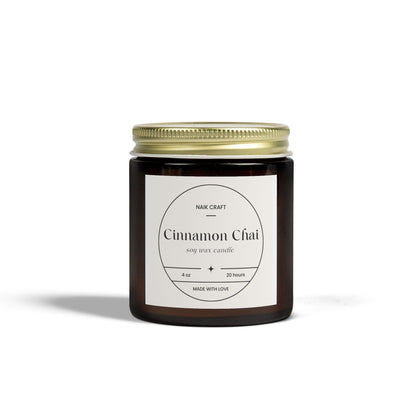 Cinnamon Chai Scented Candles, Aromatherapy, Home Fragrance, Gift for Her, Eco-Friendly Candles, Candle Set for Relaxation