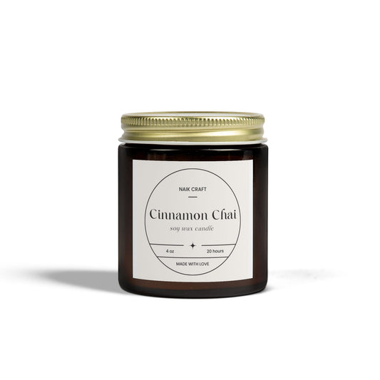Cinnamon Chai Scented Candles, Aromatherapy, Home Fragrance, Gift for Her, Eco-Friendly Candles, Candle Set for Relaxation
