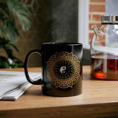 Bohemian Style Mug - Earthy Tones, Handcrafted Stoneware Coffee Cup