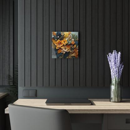 Floral Acrylic Wall Art, 3D Home Decor, Modern Wall Art, Nature-Inspired Art, Gift for Her, Interior Design