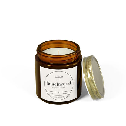 Relaxing Beachwood Scented Candles, Aromatherapy, Home Fragrance, Gift for Her, Eco-Friendly Candles, Candle Set for Relaxation