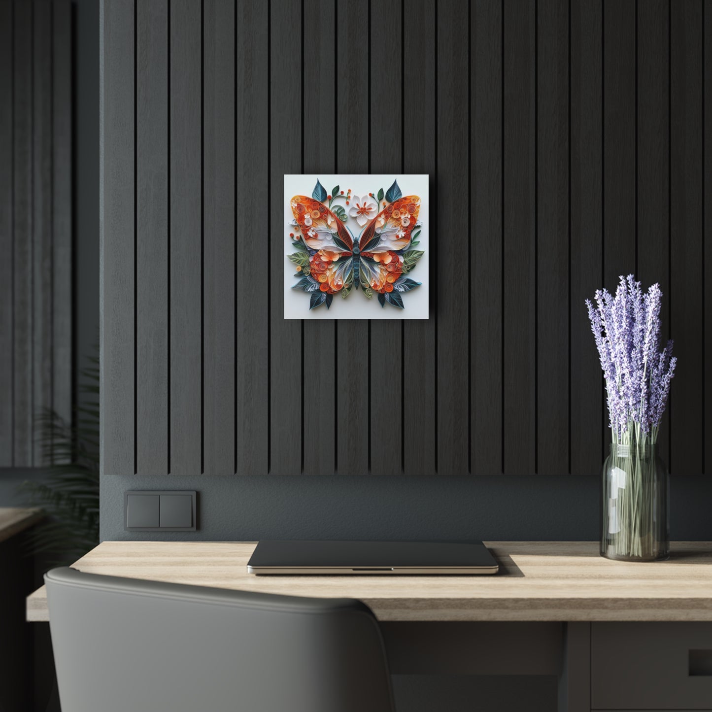 Vibrant Butterfly Acrylic Print, Wall Decor, Home Art, Gift for Nature Lovers, Living Room Accent, Unique Nature Inspired Art