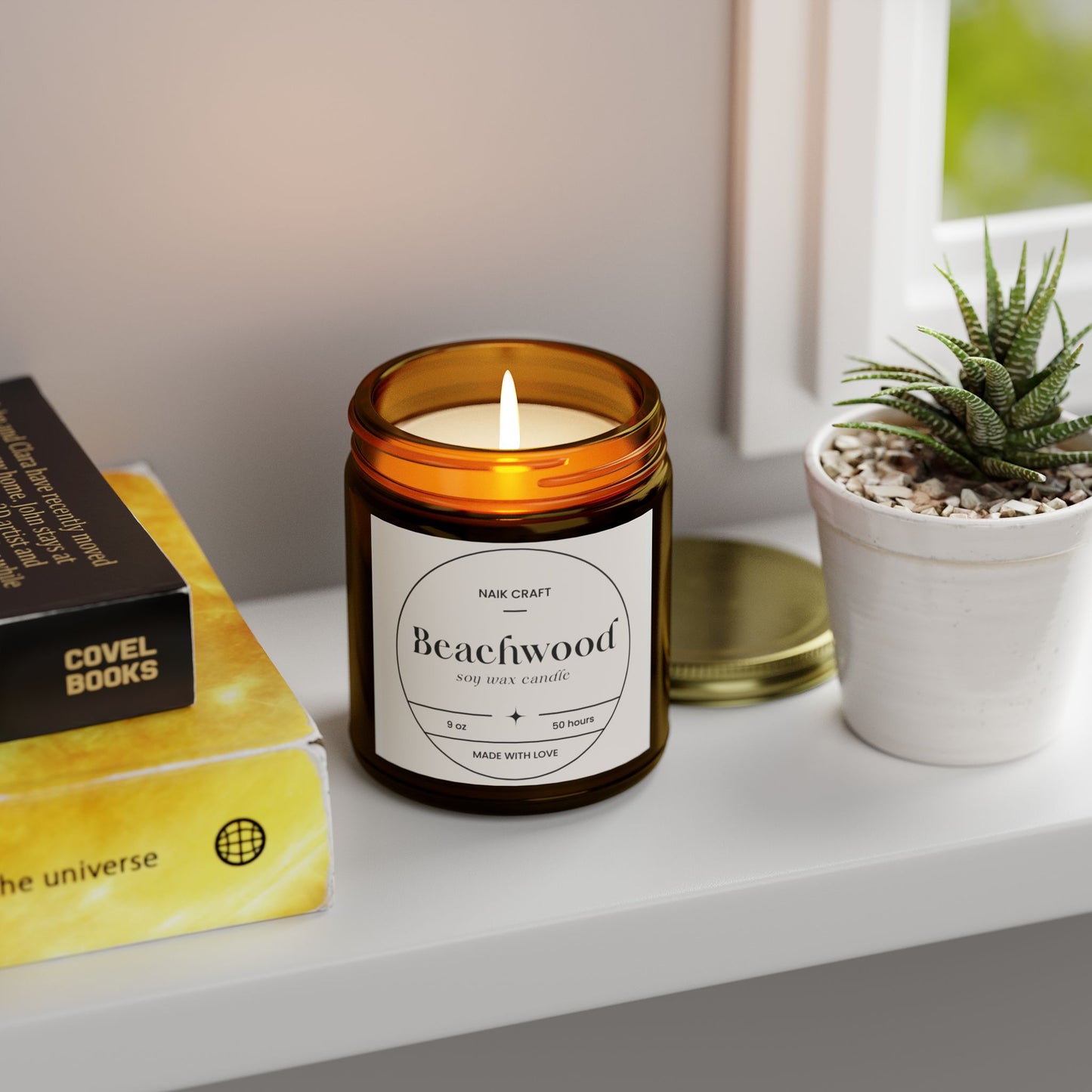 Relaxing Beachwood Scented Candles, Aromatherapy, Home Fragrance, Gift for Her, Eco-Friendly Candles, Candle Set for Relaxation
