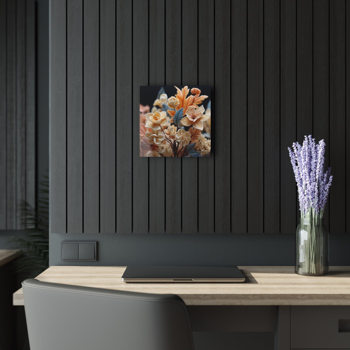 Floral Acrylic Wall Art Print, Home Decor, Nature Inspired Art, Gift for Her, Modern Wall Decor, Housewarming Decor