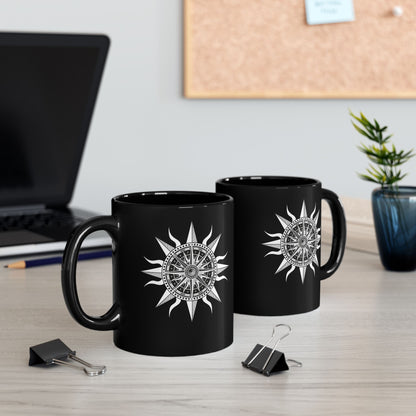 Minimalist Boho Mug - Abstract Design, Modern Ceramic Tea Cup