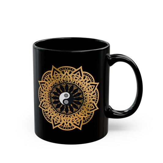 Bohemian Style Mug - Earthy Tones, Handcrafted Stoneware Coffee Cup
