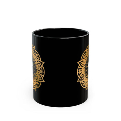 Bohemian Style Mug - Earthy Tones, Handcrafted Stoneware Coffee Cup
