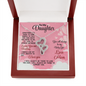 Daughter Necklace Gift from Mom: Engraved with a Love Message