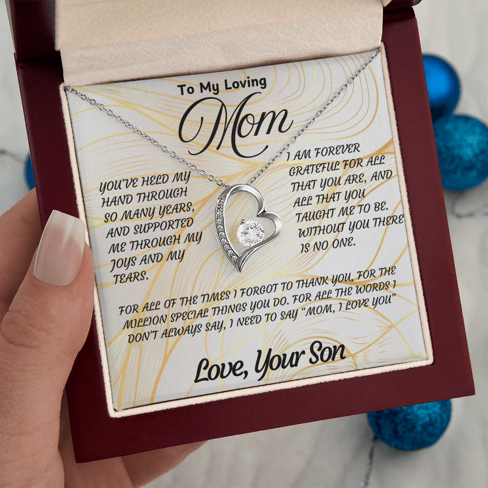 Sentimental Necklace Gift for Mom – Beautiful Jewelry with Heartfelt Love Message Card