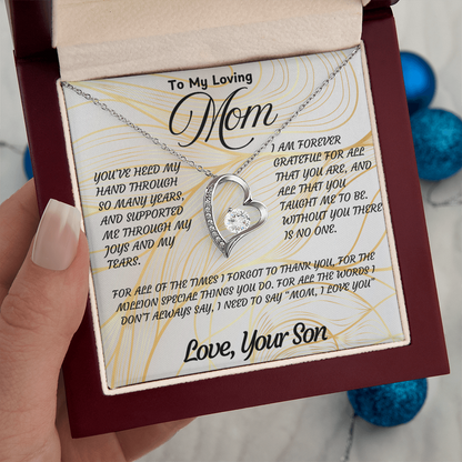 Sentimental Necklace Gift for Mom – Beautiful Jewelry with Heartfelt Love Message Card