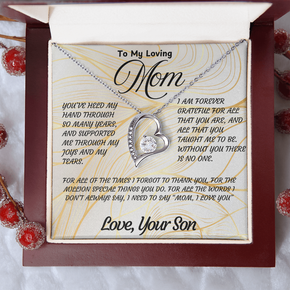 Sentimental Necklace Gift for Mom – Beautiful Jewelry with Heartfelt Love Message Card
