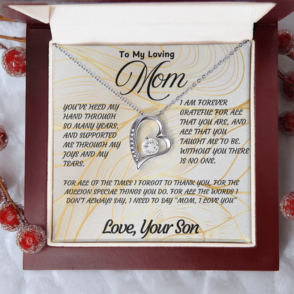 Sentimental Necklace Gift for Mom – Beautiful Jewelry with Heartfelt Love Message Card