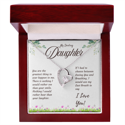Daughter Necklace with Love Message – Sentimental Gift from Mom or Dad | Perfect Birthday or Christmas Jewelry