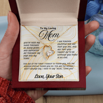 Sentimental Necklace Gift for Mom – Beautiful Jewelry with Heartfelt Love Message Card