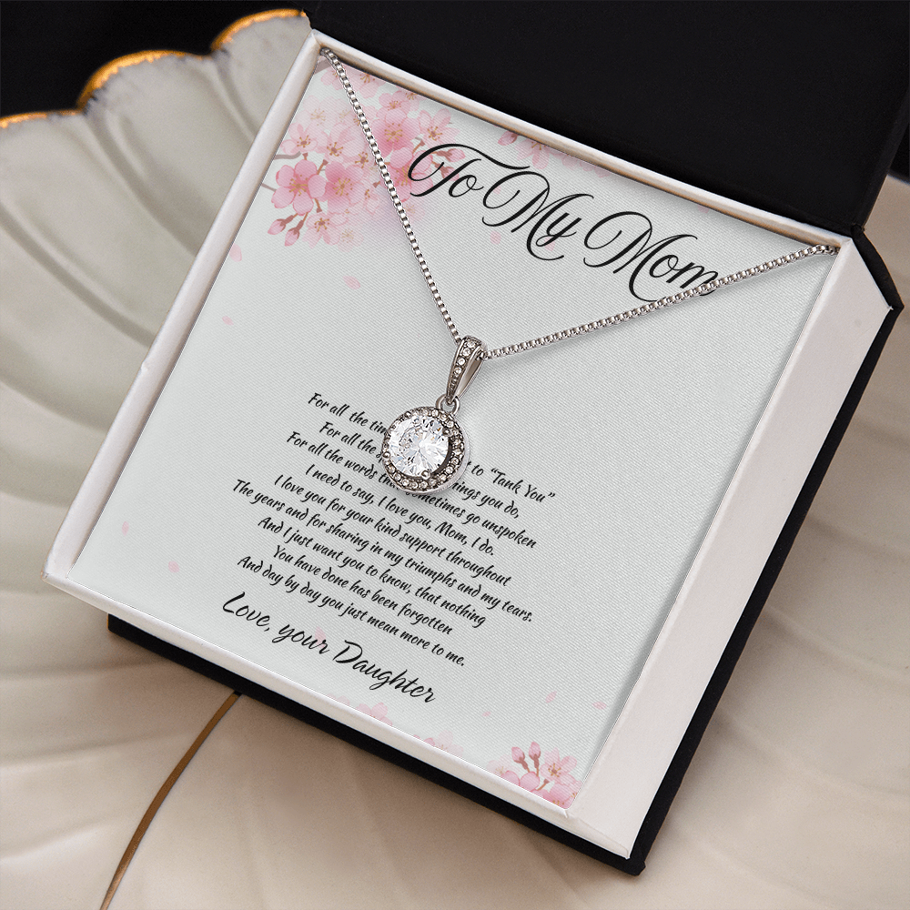 Mom Necklace from Daughter – Beautiful Love Message Gift | Sentimental Jewelry to Express Your Love and Gratitude