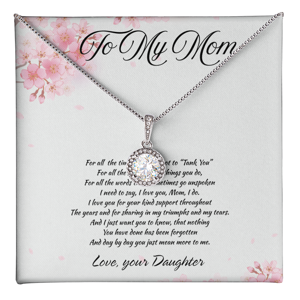 Mom Necklace from Daughter – Beautiful Love Message Gift | Sentimental Jewelry to Express Your Love and Gratitude