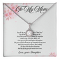 Mom Necklace from Daughter – Beautiful Love Message Gift | Sentimental Jewelry to Express Your Love and Gratitude