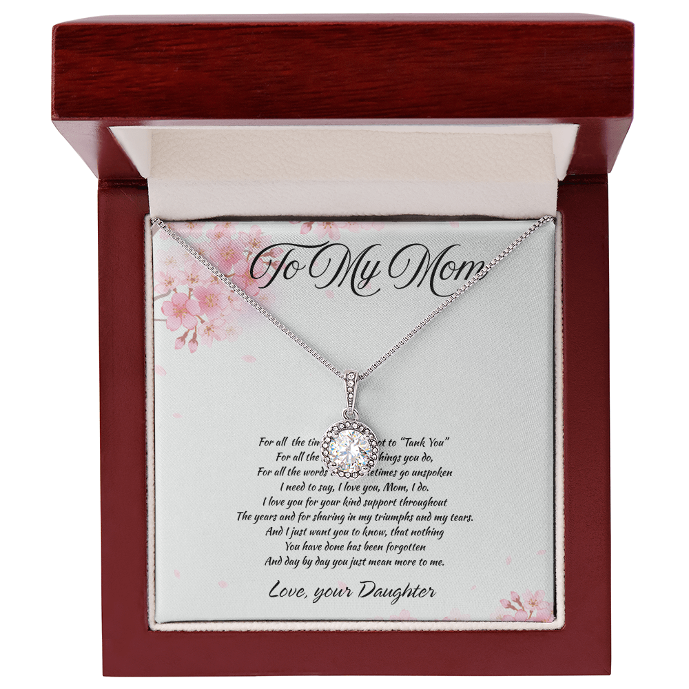 Mom Necklace from Daughter – Beautiful Love Message Gift | Sentimental Jewelry to Express Your Love and Gratitude