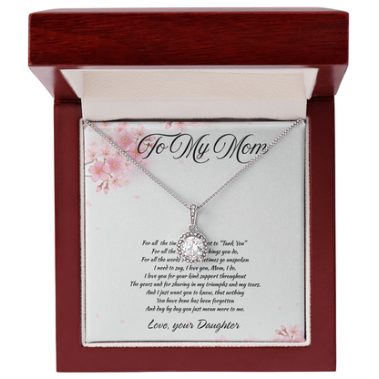 Mom Necklace from Daughter – Beautiful Love Message Gift | Sentimental Jewelry to Express Your Love and Gratitude