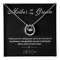 Sentimental Mother of the Groom Gift Necklace with Heartfelt Message