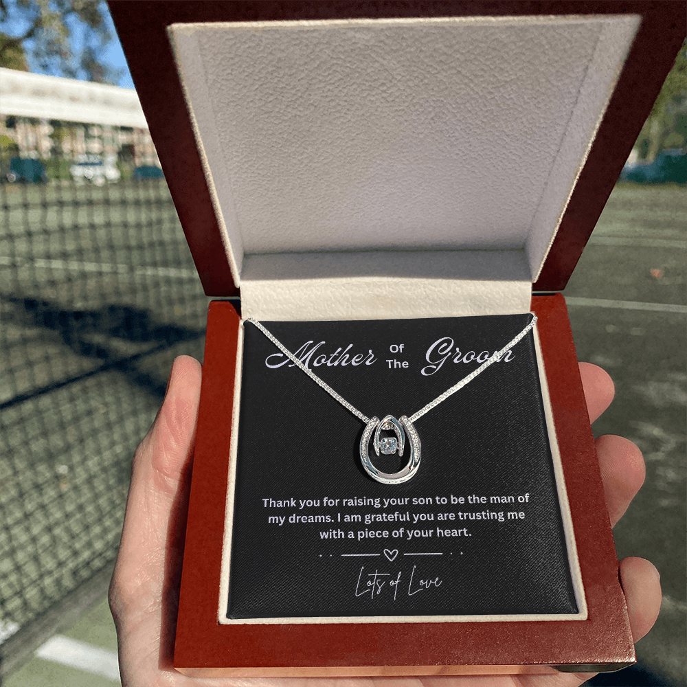 Sentimental Mother of the Groom Gift Necklace with Heartfelt Message