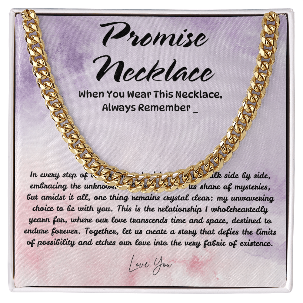 Men's Necklace Gift with Love Message from Girlfriend/Wife